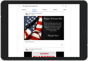 Healthcare Marketing Google Posts VS Facebook Posts Example 2