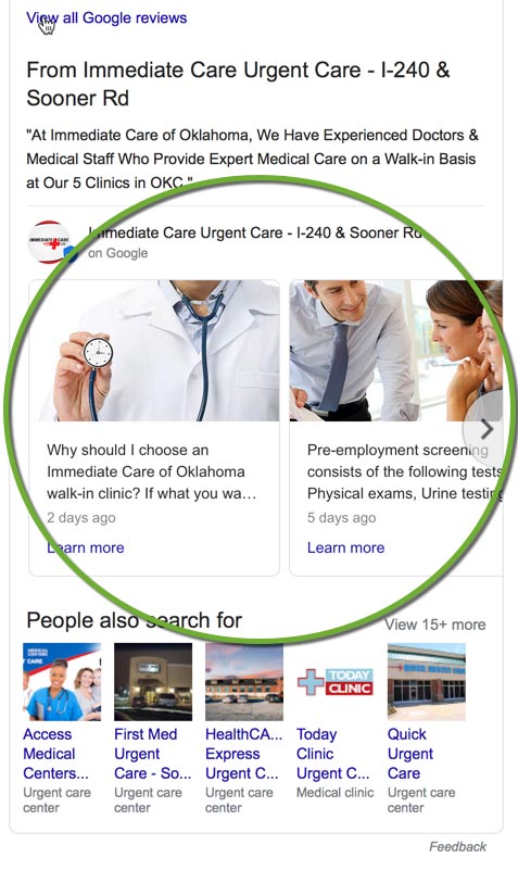 Google Posts For Medical Marketing