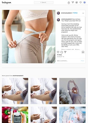 Instagram Posting App For Doctors Example 432 - Weightloss