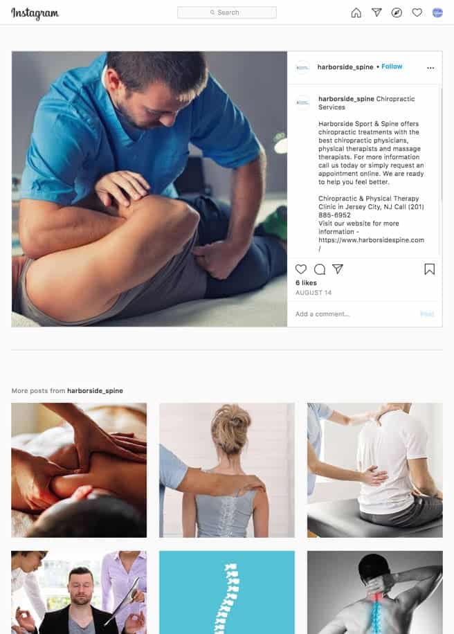 Application de publication Instagram pour les médecins Exemple 43 - Chiropracteur