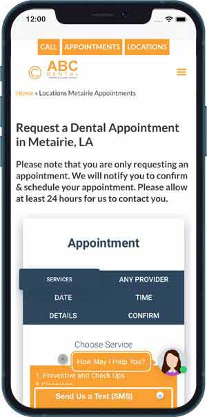 Example 2 - Dental customer using Texting app for communication along with Appointments app - ROI and Examples For Medical Marketing Texting Apps 