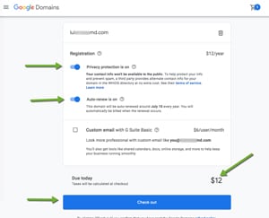 Step 5: Next page, Privacy protection should be turned ON