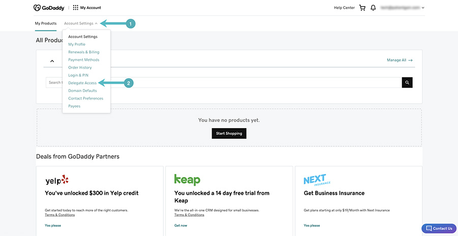 Step 1 How to Give Access to Domain on Godaddy For Medical Website.