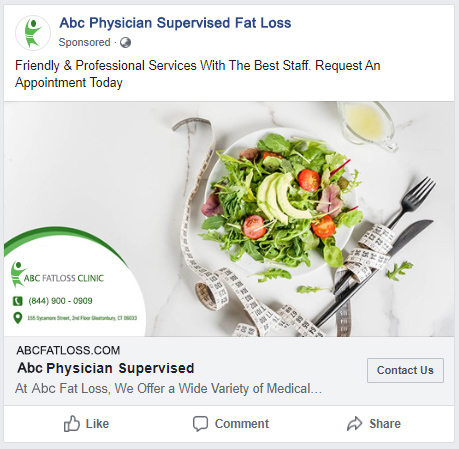 Medical Weight Loss Advertising Example : Facebook ad Medical Weight Loss Advertising Example : Facebook ad
