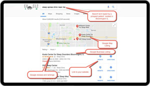 Local Sleep Clinic SEO Example 4 :  Patient Searching for “sleep apnea clinic near me”