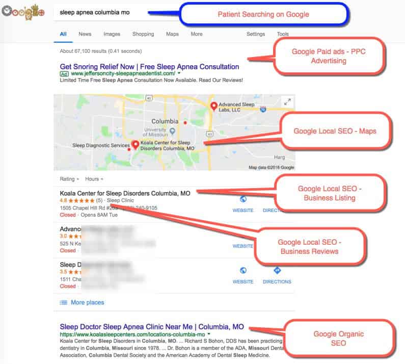 Medical SEO Example 3 : Patient Searching for “sleep apnea columbia” Medical SEO Example 3 : Patient Searching for “sleep apnea columbia”