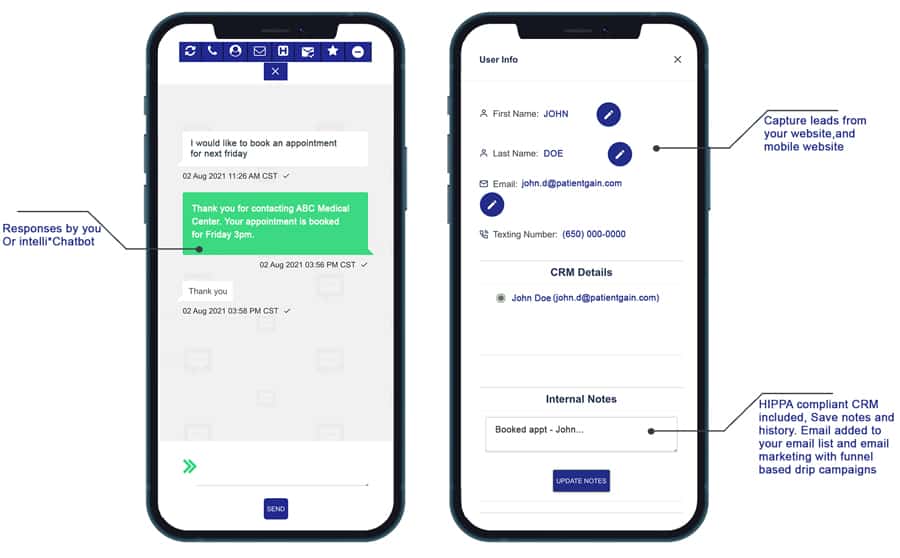 If you are a medical spa, or any medical clinic, then you will need HIPAA compliant CRM that can securely handle any potential PHI being submitted to you online If you are a medical spa, or any medical clinic, then you will need HIPAA compliant CRM that can securely handle any potential PHI being submitted to you online