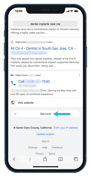 If the user clicks on see more, they may not be on page 1 results of the Google search results. If the user clicks on see more, they may not be on page 1 results of the Google search results.