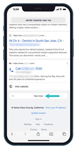 If the user clicks on see more, they may not be on page 1 results of the Google search results. If the user clicks on see more, they may not be on page 1 results of the Google search results.