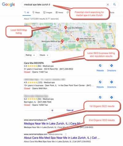 4 Good Examples of MedSpa Advertising - SEO example