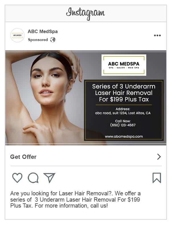 Example no 2 . Facebook and Instagram advertising for a MedSpa Example no 2 . Facebook and Instagram advertising for a MedSpa
