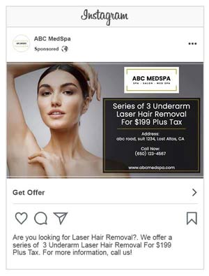 Example no 2 . Facebook and Instagram advertising for a MedSpa Example no 2 . Facebook and Instagram advertising for a MedSpa
