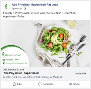 Facebook Advertising For Doctors - Ad Example no 2