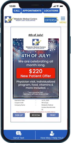 Example Deal App - Regular Price $300 - Deal Price $220 - Used On Mobile Devices