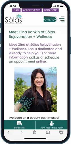 For example, if you have an "Aesthetic Nurse Injector", the page should be like this, where your staff is speaking to the reader. The more personable your website, the higher the conversion. For example, if you have an "Aesthetic Nurse Injector", the page should be like this, where your staff is speaking to the reader. The more personable your website, the higher the conversion.