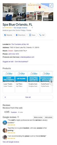 Although Google My Business may not be considered a full social media platform, we like what you can do with Google Posts. PatientGain's data shows increase in client engagement, and more paying clients for Med Spas if you post at least 3 times a week, however you must post content related to services and call-to-action back to your website. 