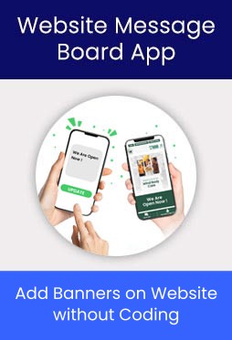 Website Message Board App to Easily  make announcements on your Website.