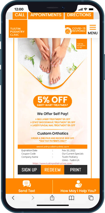 Example Idea of Medical Marketing Promotion – Podiatrists Example.