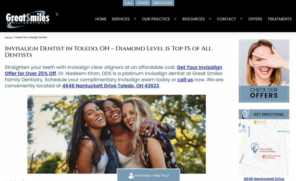 Example of a very good content for a dental practice located in Toledo OH Example of a very good content for a dental practice located in Toledo OH