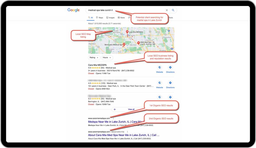 The most important part of your website: Does it show up on Google search for your specific specialty?