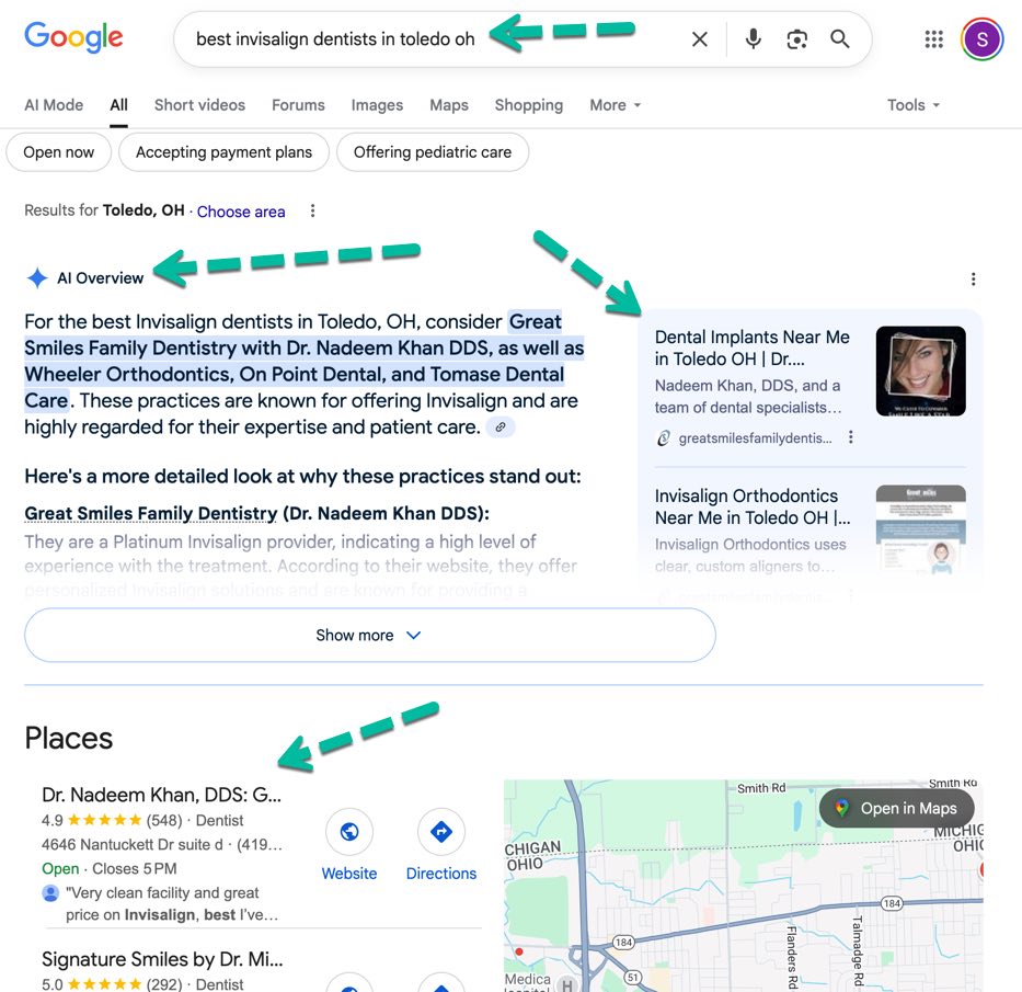 Example 4: Google search interaction - Since Google search is the gold standard in the search engines, you can clearly see the difference in the results. Based on PatientGain's experience, Google search is the most accurate search engine. Information presented is much more relevant to the user's intent. Example 4: Google search interaction - Since Google search is the gold standard in the search engines, you can clearly see the difference in the results. Based on PatientGain's experience, Google search is the most accurate search engine. Information presented is much more relevant to the user's intent.