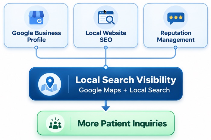 Does online reputation management for doctors impacts local SEO? Yes, online reputation management (ORM) heavily impacts local SEO for doctors. Patient reviews are considered one of the top three ranking factors for Google’s local search results and Map Pack. When a medical practice actively manages its digital reputation, it directly feeds Google the data, trust signals, and fresh content required to rank higher for hyper-local queries like "primary care doctor near me". Does online reputation management for doctors impacts local SEO?
Yes, online reputation management (ORM) heavily impacts local SEO for doctors. Patient reviews are considered one of the top three ranking factors for Google’s local search results and Map Pack. When a medical practice actively manages its digital reputation, it directly feeds Google the data, trust signals, and fresh content required to rank higher for hyper-local queries like "primary care doctor near me".